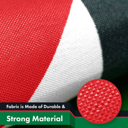 G128 Palestine Palestinian Flag | 3x5 feet | Printed 150D, Indoor/Outdoor, Vibrant Colors, Brass Grommets, Quality Polyester, Much Thicker More Durable Than 100D 75D Polyester