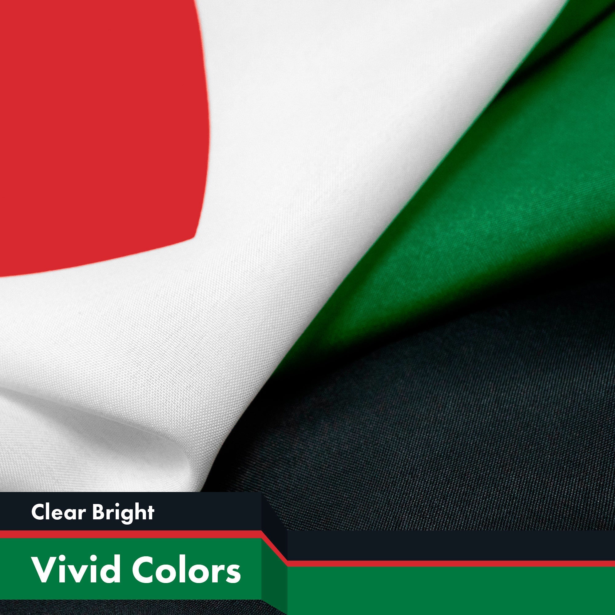 G128 Palestine Palestinian Flag | 3x5 feet | Printed 150D, Indoor/Outdoor, Vibrant Colors, Brass Grommets, Quality Polyester, Much Thicker More Durable Than 100D 75D Polyester