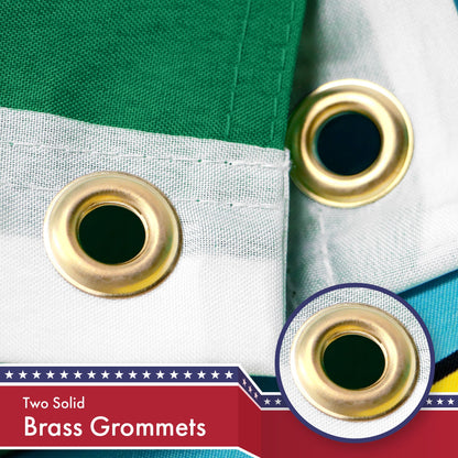 G128 Washington State Flag | 3x5 feet | Printed 150D, Indoor/Outdoor, Vibrant Colors, Brass Grommets, Quality Polyester, Much Thicker More Durable Than 100D 75D Polyester