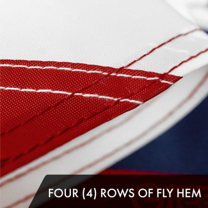 G128 Ohio OH State Flag | 1x1.5 Ft | ToughWeave Series Embroidered 300D Polyester | Embroidered Design, Indoor/Outdoor, Brass Grommets