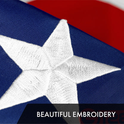 G128 Ohio State Flag | 4x6 Ft | ToughWeave Series Embroidered 300D Polyester | Embroidered Design, Indoor/Outdoor, Brass Grommets