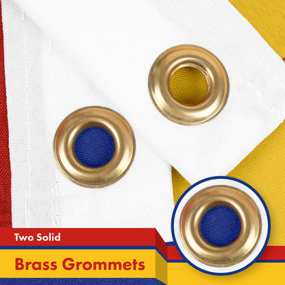 Armenia Armenian Flag 3x5 feet Printed 150D, Indoor/Outdoor, Vibrant Colors, Brass Grommets, Quality Polyester, Much Thicker More Durable Than 100D 75D Polyester