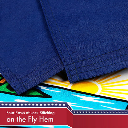 Michigan State Flag 150D Printed Polyester 3x5 Ft