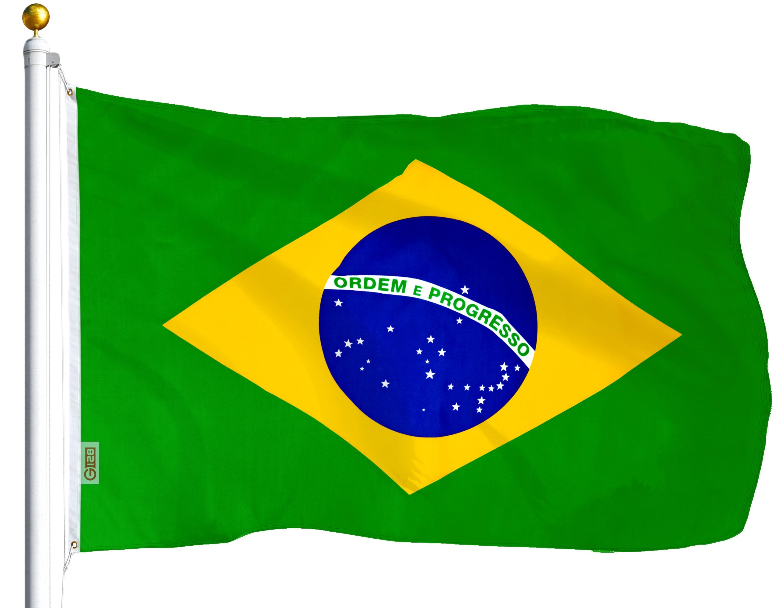Brazil (Brazilian) Flag 75D Printed Polyester 3x5 Ft