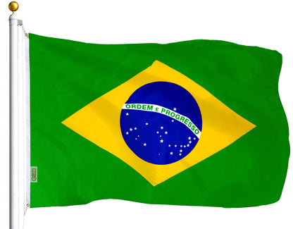 Brazil (Brazilian) Flag 75D Printed Polyester 3x5 Ft
