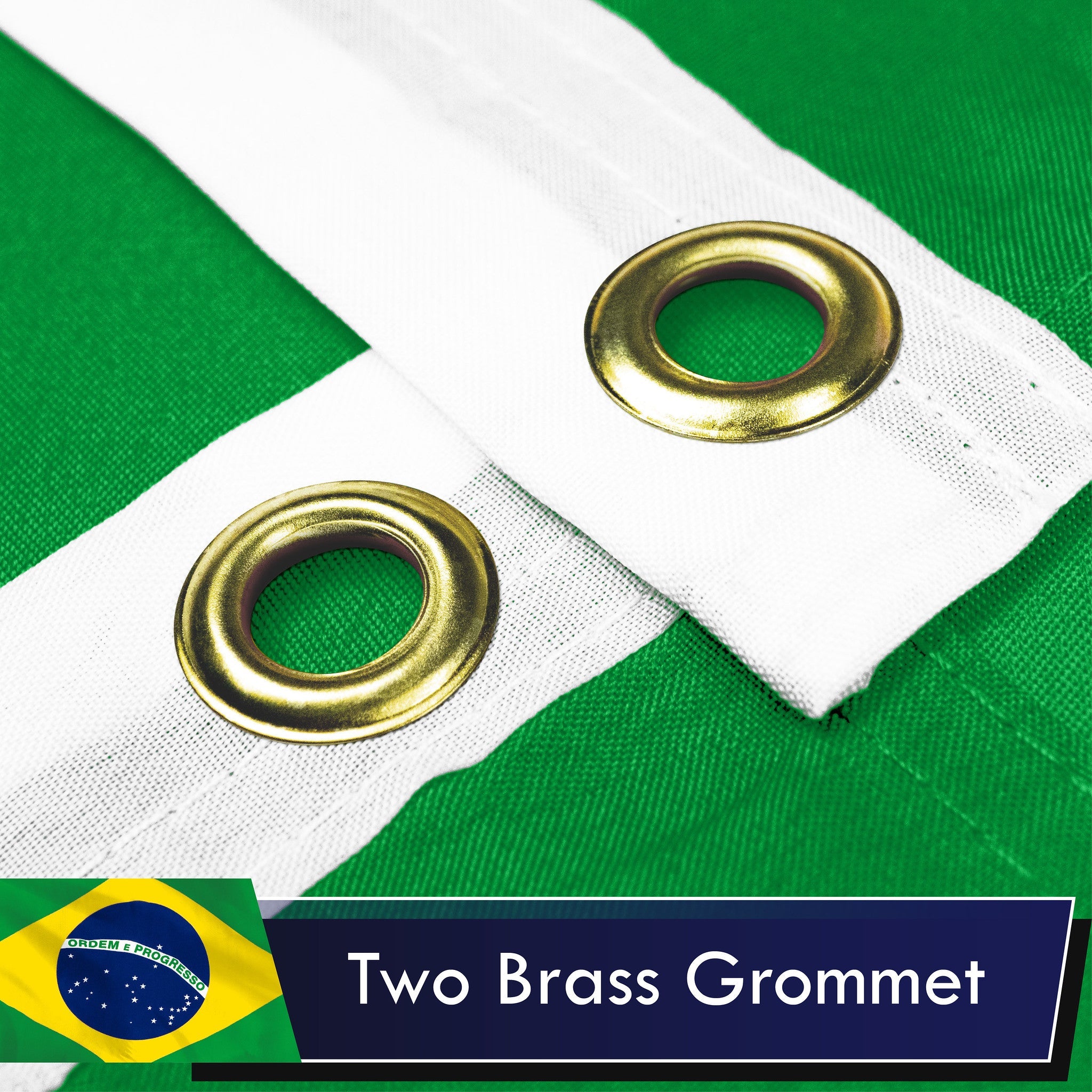 Brazil (Brazilian) Flag 75D Printed Polyester 3x5 Ft