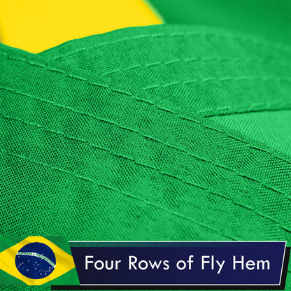 Brazil (Brazilian) Flag 75D Printed Polyester 3x5 Ft