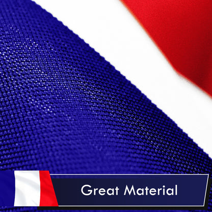 France (French) Flag 75D Printed Polyester 3x5 Ft