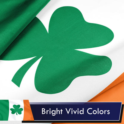Irish Shamrock Flag 75D Printed Polyester 3x5 Ft