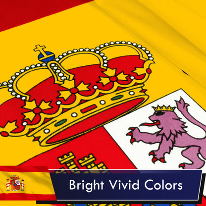 Spain (Spanish) Flag 75D Printed Polyester 3x5 Ft