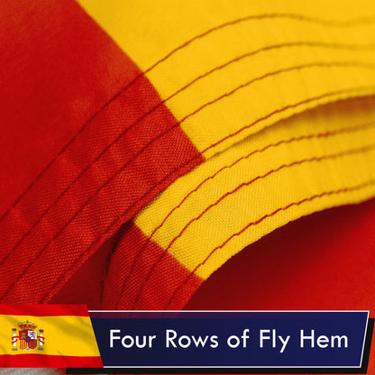 Spain (Spanish) Flag 75D Printed Polyester 3x5 Ft