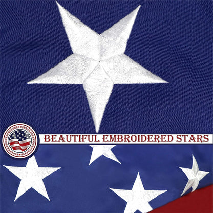 American Flag Nylon Embroidered 5x8 Ft