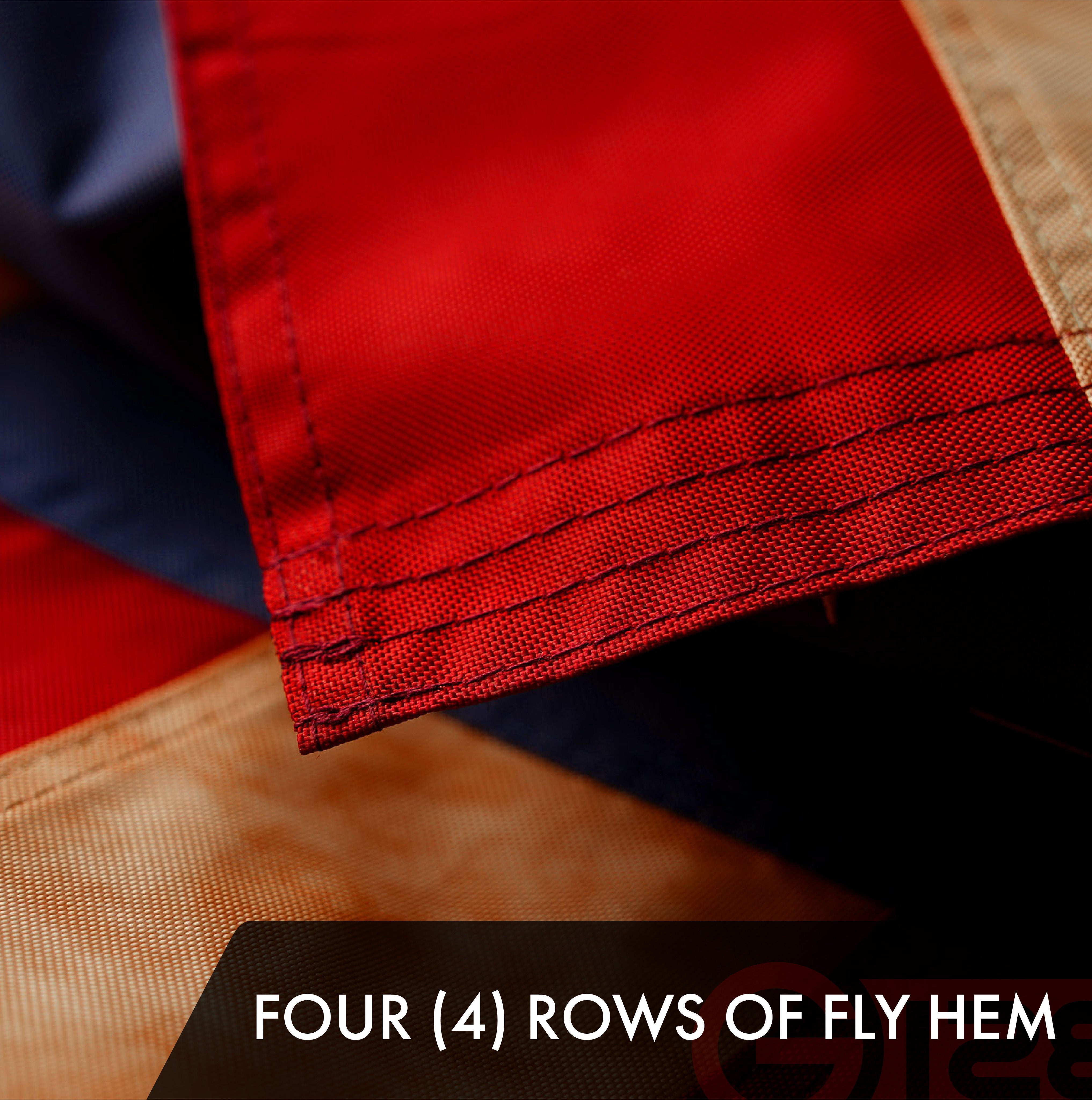 G128 American USA Tea-Stained Flag | 1x1.5 Ft | ToughWeave Pro Series Embroidered 420D Polyester | Embroidered Stars, Sewn Stripes, Indoor/Outdoor, Brass Grommets