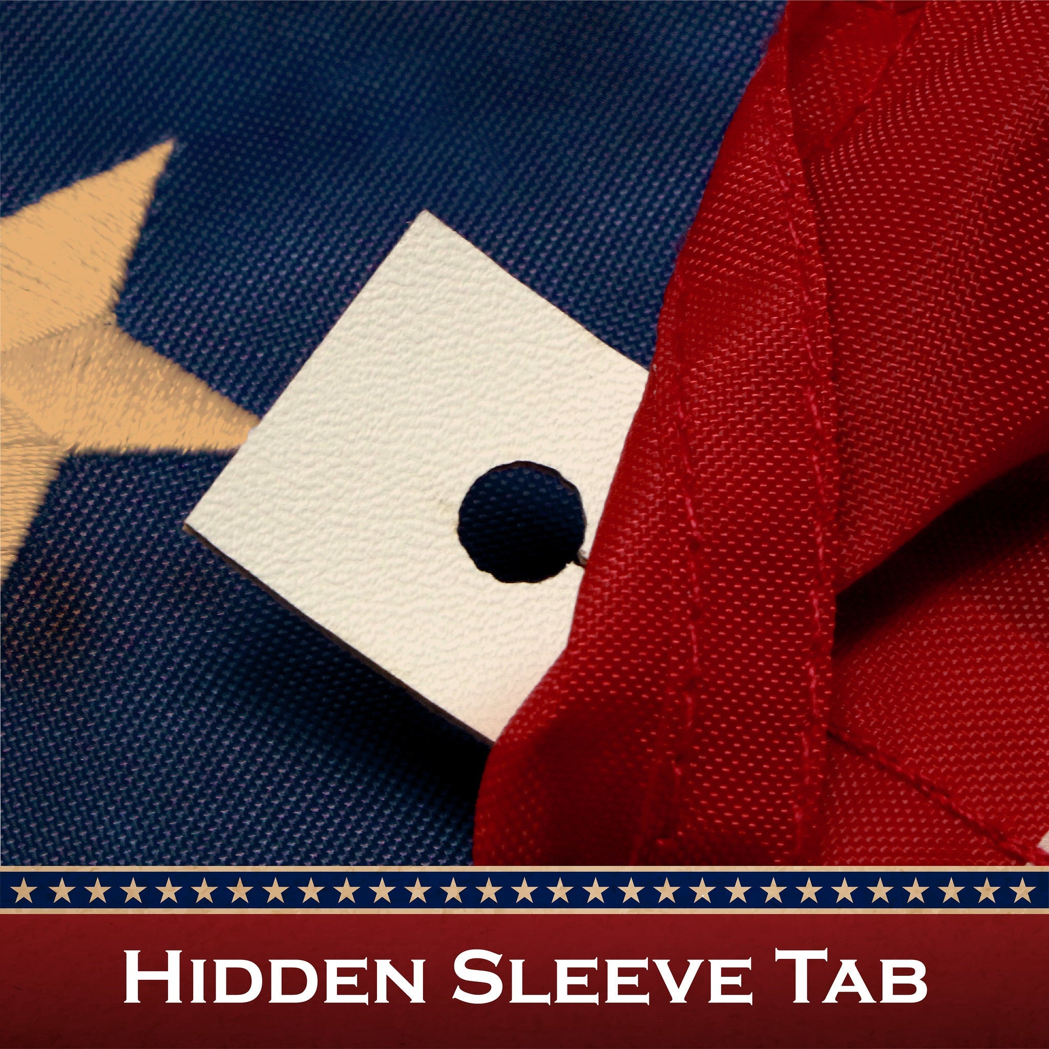 G128 American USA Tea-Stained Flag | 1x1.5 Ft | ToughWeave Pro Series Pole Sleeve Embroidered 420D Polyester | Embroidered Stars