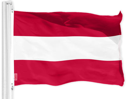 G128 Austria Austrian Flag | 3x5 feet | Printed 150D - Indoor/Outdoor, Vibrant Colors, Brass Grommets, Quality Polyester, Much Thicker More Durable Than 100D 75D Polyester