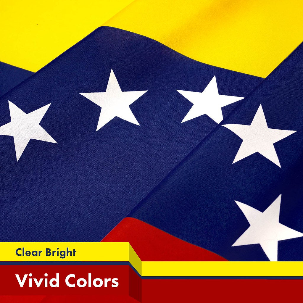 G128 Venezuela Venezuelan Flag | 3x5 feet | Printed 150D - Indoor/Outdoor, Vibrant Colors, Brass Grommets, Quality Polyester, Much Thicker More Durable Than 100D 75D Polyester