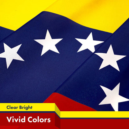 G128 Venezuela Venezuelan Flag | 3x5 feet | Printed 150D - Indoor/Outdoor, Vibrant Colors, Brass Grommets, Quality Polyester, Much Thicker More Durable Than 100D 75D Polyester