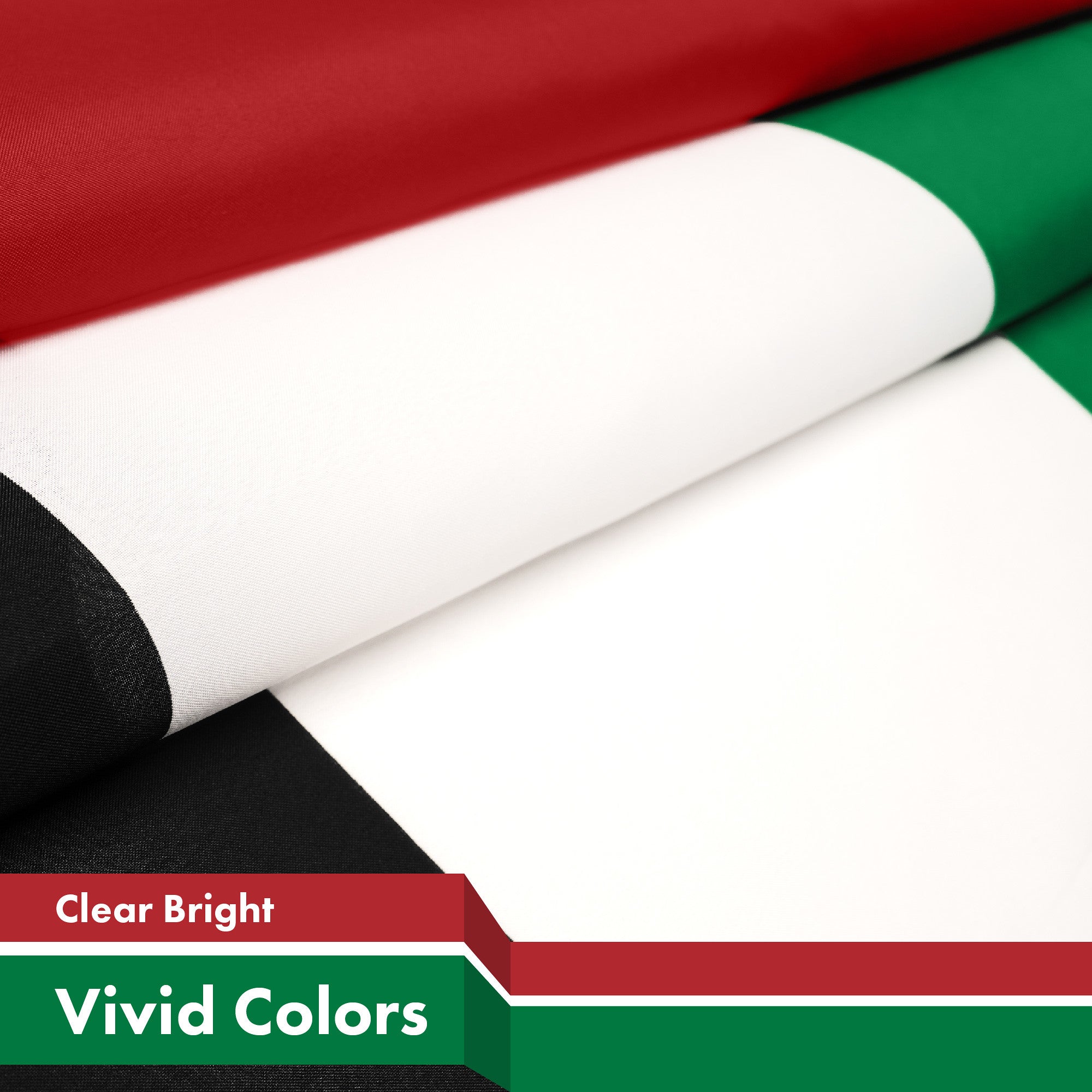 G128 United Arab Emirates Emirati Flag | 3x5 feet | Printed 150D - Indoor/Outdoor, Vibrant Colors, Brass Grommets, Quality Polyester, Much Thicker More Durable Than 100D 75D Polyester