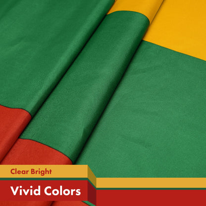 USA American Flag & Lithuania Lithuanian Flag 3x5 Ft Printed 150D Polyester