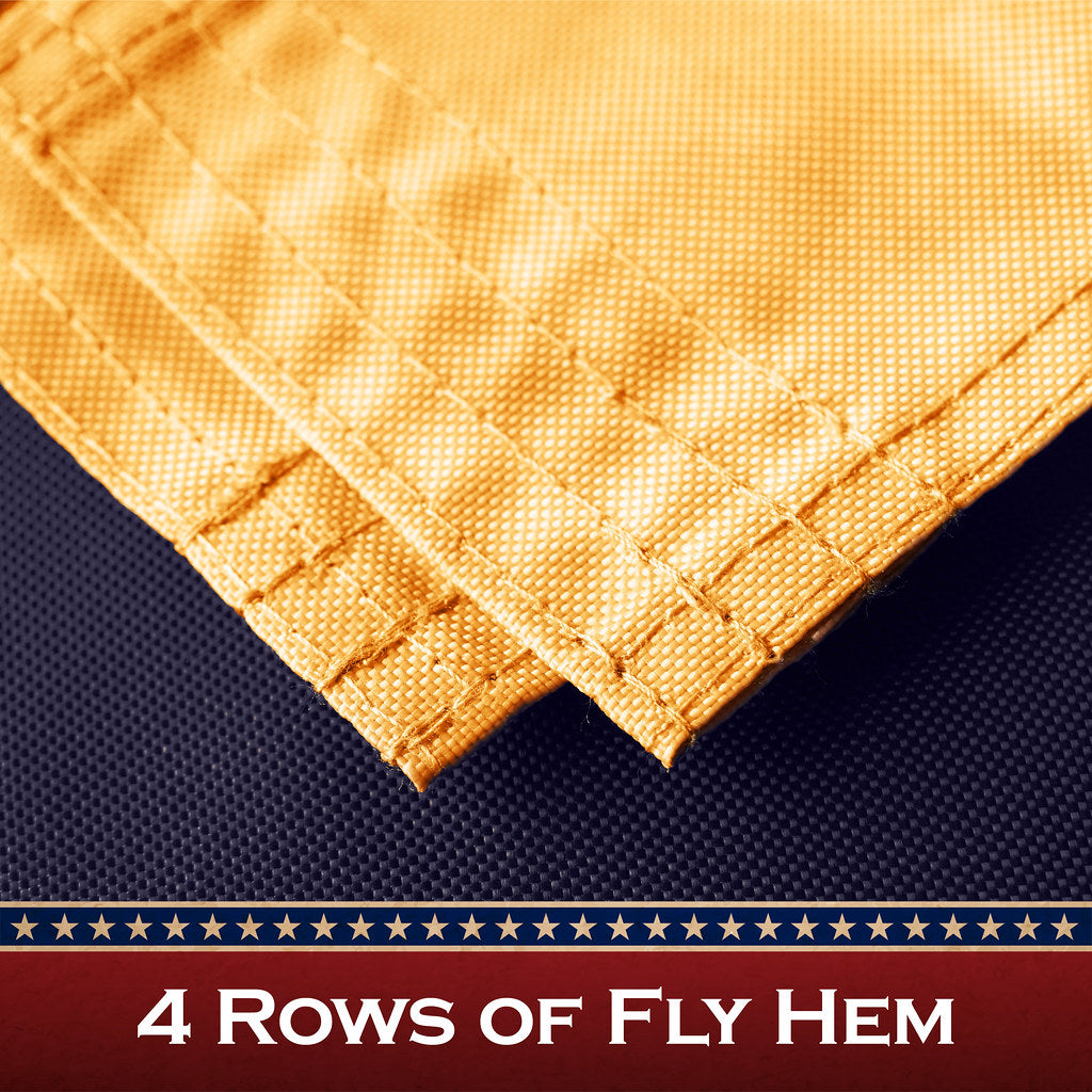G128 Bennington Tea-Stained Flag | 2x3 Ft | Pole Sleeve Embroidered 420D Polyester - Embroidered Stars, Sewn Stripes, Brass Grommets, Indoor/Outdoor, Vibrant Colors, Quality Polyester