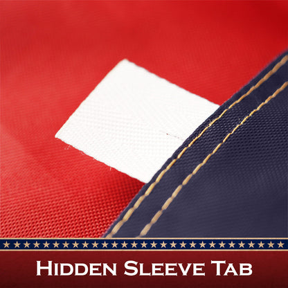 G128 Texas Tea-Stained TX State Flag | 1x1.5 Ft | Pole Sleeve Embroidered 420D Polyester - Embroidered Stars, Sewn Stripes, Brass Grommets, Indoor/Outdoor, Vibrant Colors, Quality Polyester