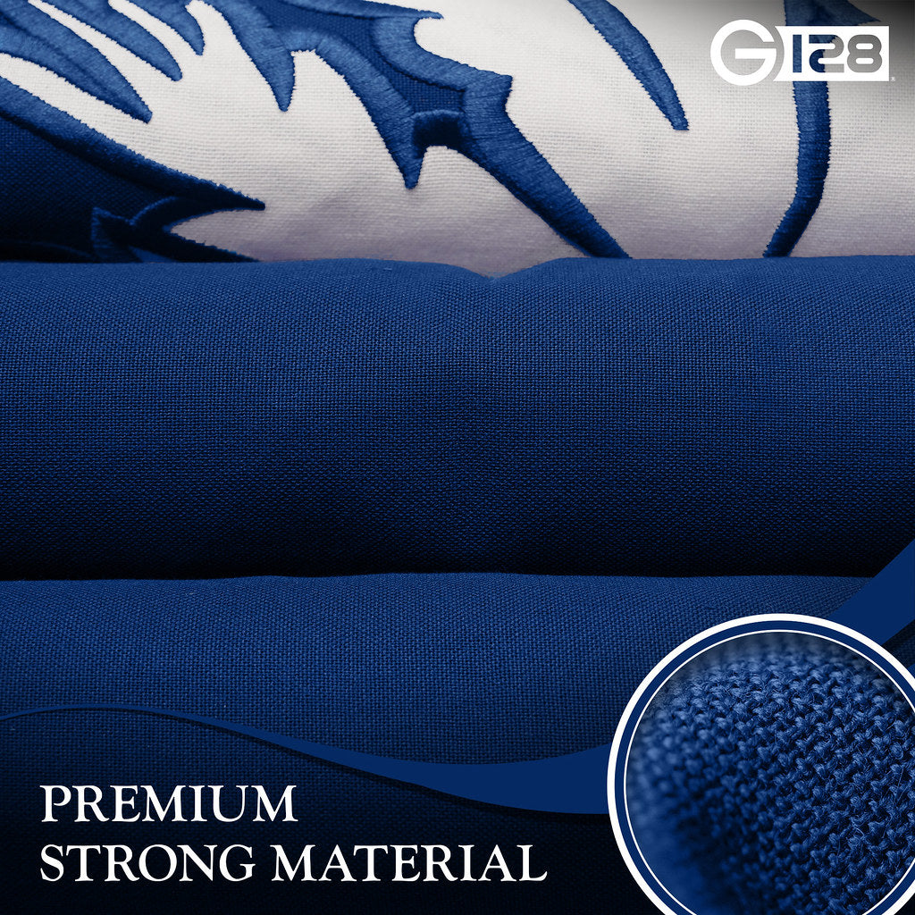 G128 South Carolina SC State Flag | 3x5 Ft | Embroidered 220GSM SPUN POLYESTER - Embroidered Stars, Sewn Stripes, Brass Grommets, Indoor/Outdoor, Vibrant Colors, Heavy Duty SPUN POLYESTER