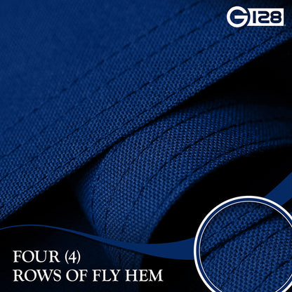 G128 South Carolina SC State Flag | 3x5 Ft | Embroidered 220GSM SPUN POLYESTER - Embroidered Stars, Sewn Stripes, Brass Grommets, Indoor/Outdoor, Vibrant Colors, Heavy Duty SPUN POLYESTER