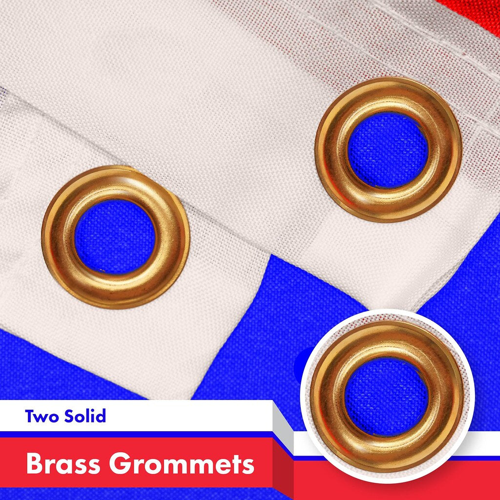 G128 Slovenia Slovene Flag | 3x5 Ft | Printed 150D Polyester - Indoor/Outdoor, Vibrant Colors, Brass Grommets, Quality Polyester, Much Thicker More Durable Than 100D 75D Polyester