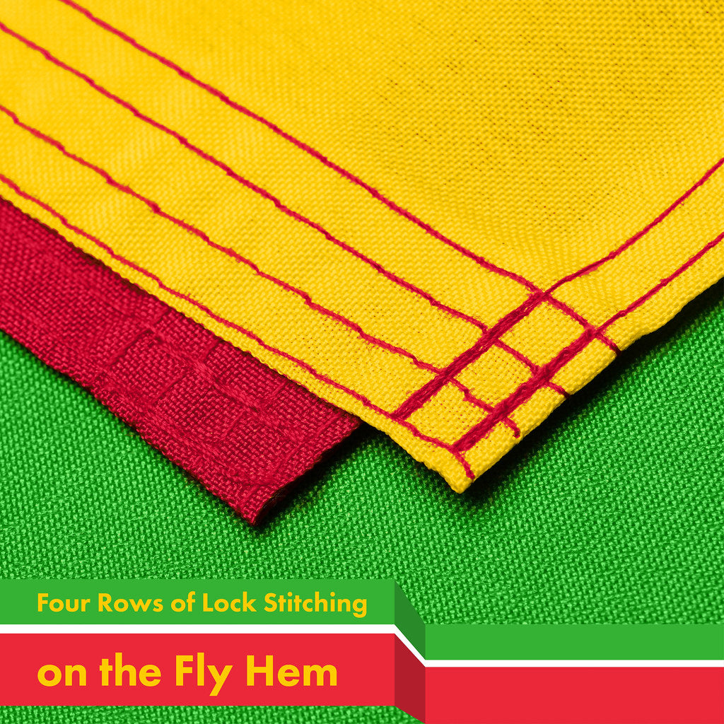 G128 Myanmar Burmese Flag | 3x5 Ft | Printed 150D Polyester - Indoor/Outdoor, Vibrant Colors, Brass Grommets, Quality Polyester, Much Thicker More Durable Than 100D 75D Polyester