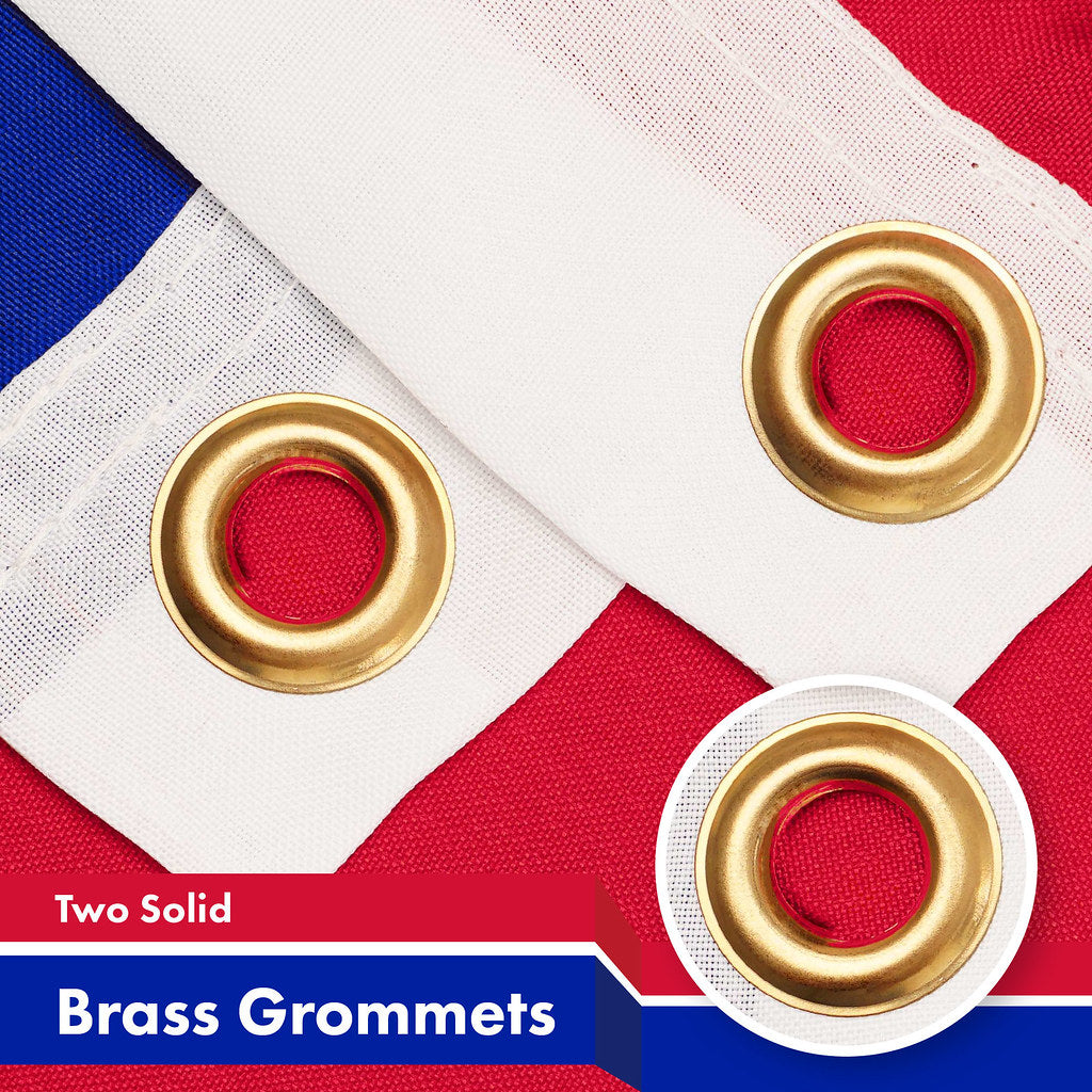 G128 Haiti Haitian Flag | 3x5 Ft | Printed 150D Polyester - Indoor/Outdoor, Vibrant Colors, Brass Grommets, Quality Polyester, Much Thicker More Durable Than 100D 75D Polyester
