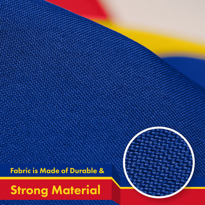 G128 Romania Romanian Flag | 3x5 Ft | Printed 150D Polyester - Indoor/Outdoor, Vibrant Colors, Brass Grommets, Quality Polyester, Much Thicker More Durable Than 100D 75D Polyester
