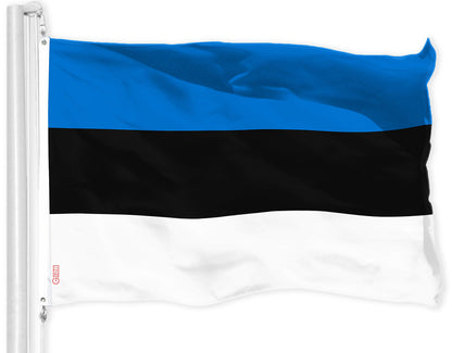 G128 Estonia Estonian Flag | 3x5 Ft | Printed 150D Polyester - Indoor/Outdoor, Vibrant Colors, Brass Grommets, Quality Polyester, Much Thicker More Durable Than 100D 75D Polyester