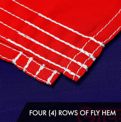 G128 Iowa IA Deluxe State Flag | 3x5 Ft | ToughWeave Series Embroidered 300D Polyester | Embroidered Design, Indoor/Outdoor, Brass Grommets