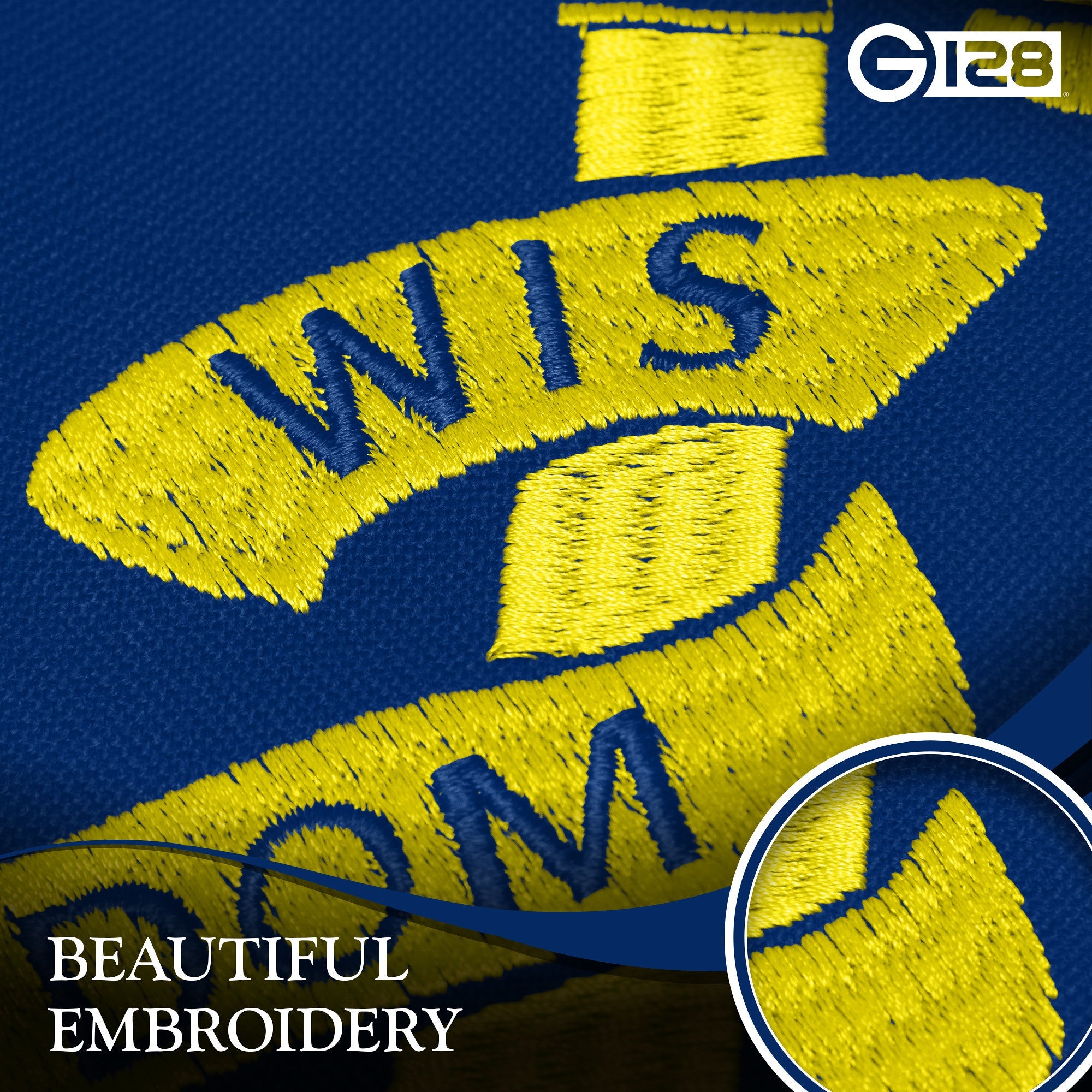 G128 Georgia State Flag | 2x3 Ft | StormFlyer Series Embroidered 220GSM Spun Polyester | Embroidered Design, Indoor/Outdoor, Brass Grommets, Heavy Duty, All Weather