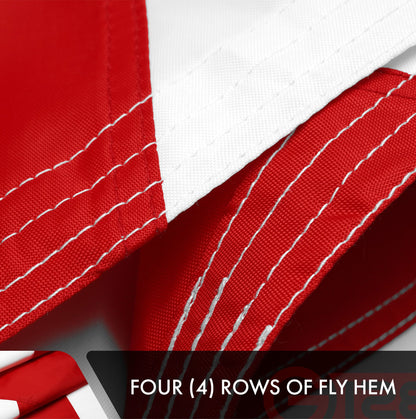 Alabama State Flag | 3x5 Ft | Double ToughWeave Series Double Sided Embroidered 210D Polyester | Embroidered Design, Indoor/Outdoor, Brass Grommets, Heavy Duty, 3-ply