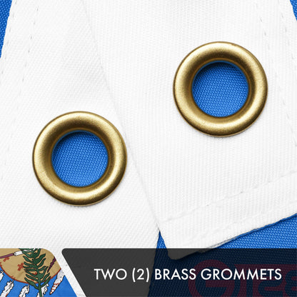 G128 Oklahoma State Flag | 3x5 Ft | Double ToughWeave Series Double Sided Embroidered 210D Polyester | Embroidered Design, Indoor/Outdoor, Brass Grommets, Heavy Duty, 2-ply