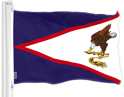 G128 American Samoa Flag | 3x5 Ft | LiteWeave Pro Series Printed 300D Polyester | Indoor/Outdoor, Vibrant Colors, Brass Grommets, Thicker and More Durable Than 100D 75D Polyester