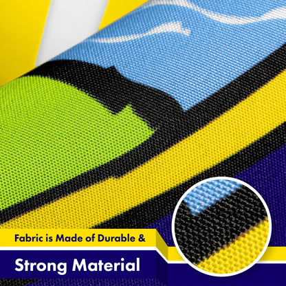 G128 Montana MT State Flag | 3x5 Ft | LiteWeave Pro Series Printed 150D Polyester | Indoor/Outdoor, Vibrant Colors, Brass Grommets, Thicker and More Durable Than 100D 75D Polyester