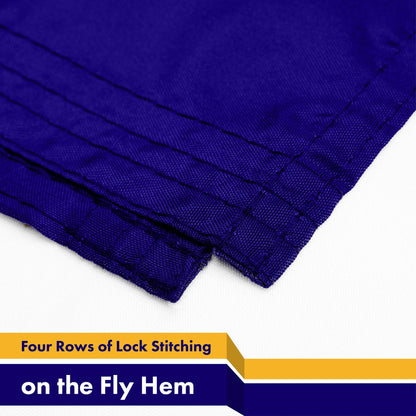 G128 New Hampshire NH State Flag | 3x5 Ft | LiteWeave Pro Series Printed 150D Polyester | Indoor/Outdoor, Vibrant Colors, Brass Grommets, Thicker and More Durable Than 100D 75D Polyester