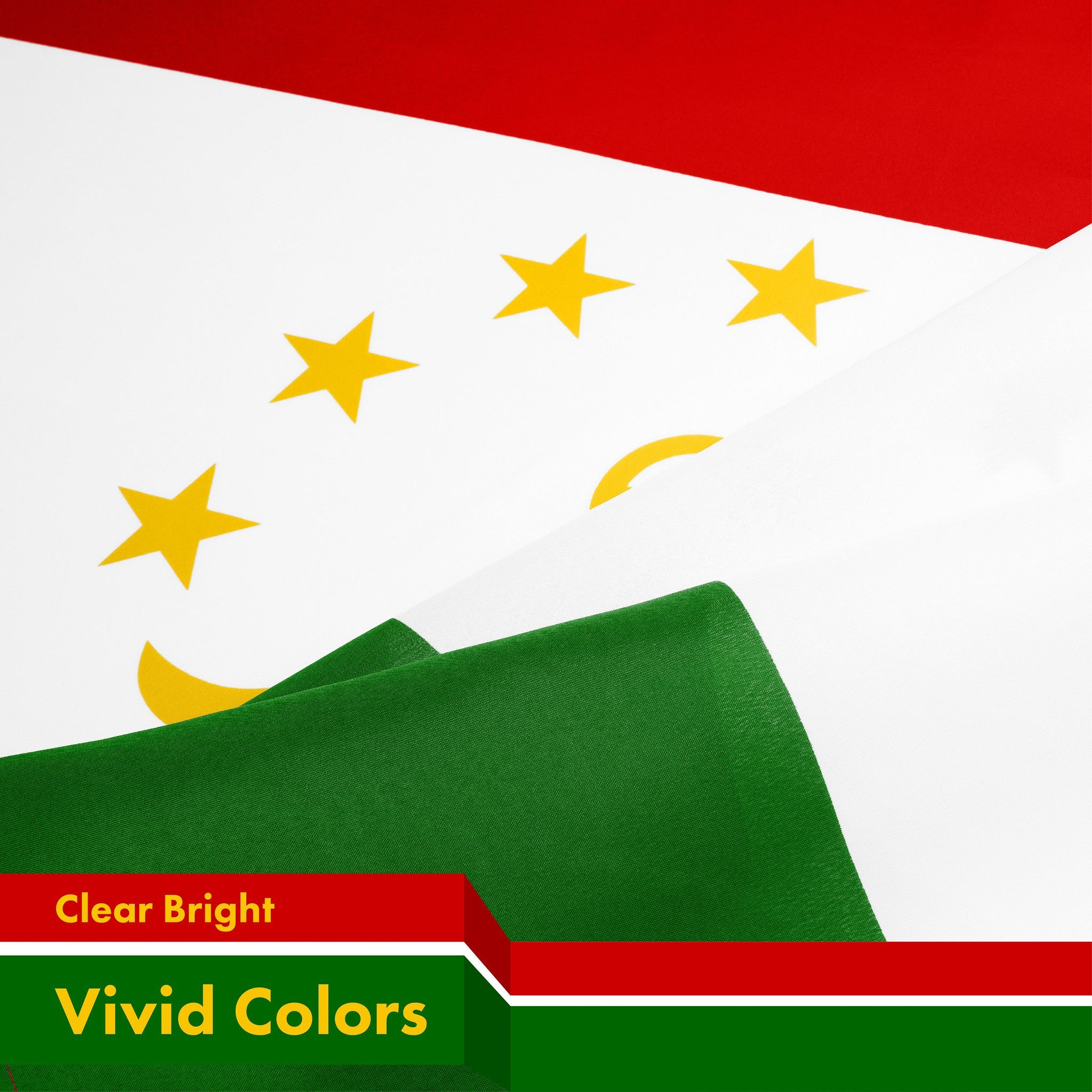 G128 Tajikistan Tajikistani Flag | 3x5 Ft | LiteWeave Pro Series Printed 150D Polyester | Country Flag, Indoor/Outdoor, Vibrant Colors, Brass Grommets, Thicker and More Durable Than 100D 75D Polyester
