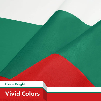 G128 Bulgaria Flag | 3x5 Ft | LiteWeave Pro Series Printed 150D Polyester | Country Flag, Indoor/Outdoor, Vibrant Colors, Brass Grommets, Thicker and More Durable Than 100D 75D Polyester