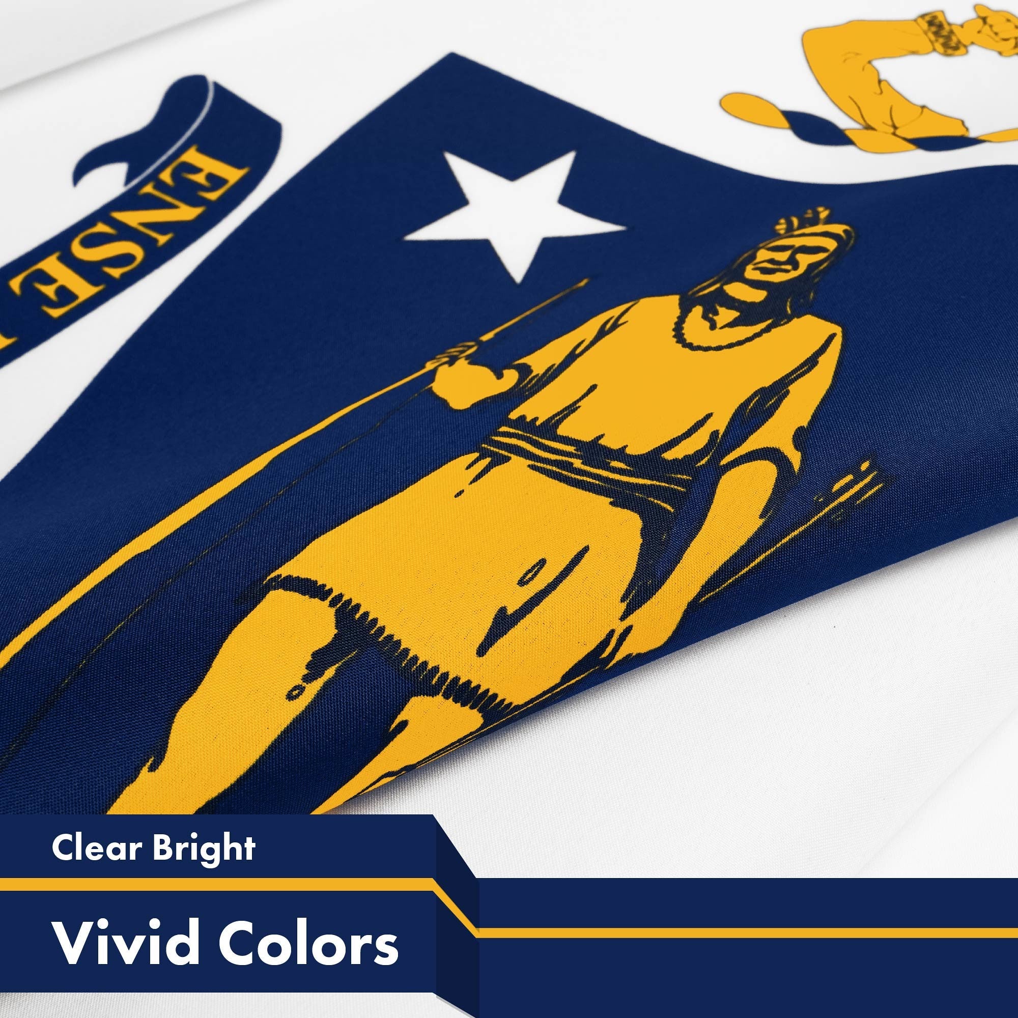 G128 Massachusetts MA State Flag | 3x5 Ft | LiteWeave Pro Series Printed 150D Polyester | Indoor/Outdoor, Vibrant Colors, Brass Grommets, Thicker and More Durable Than 100D 75D Polyester