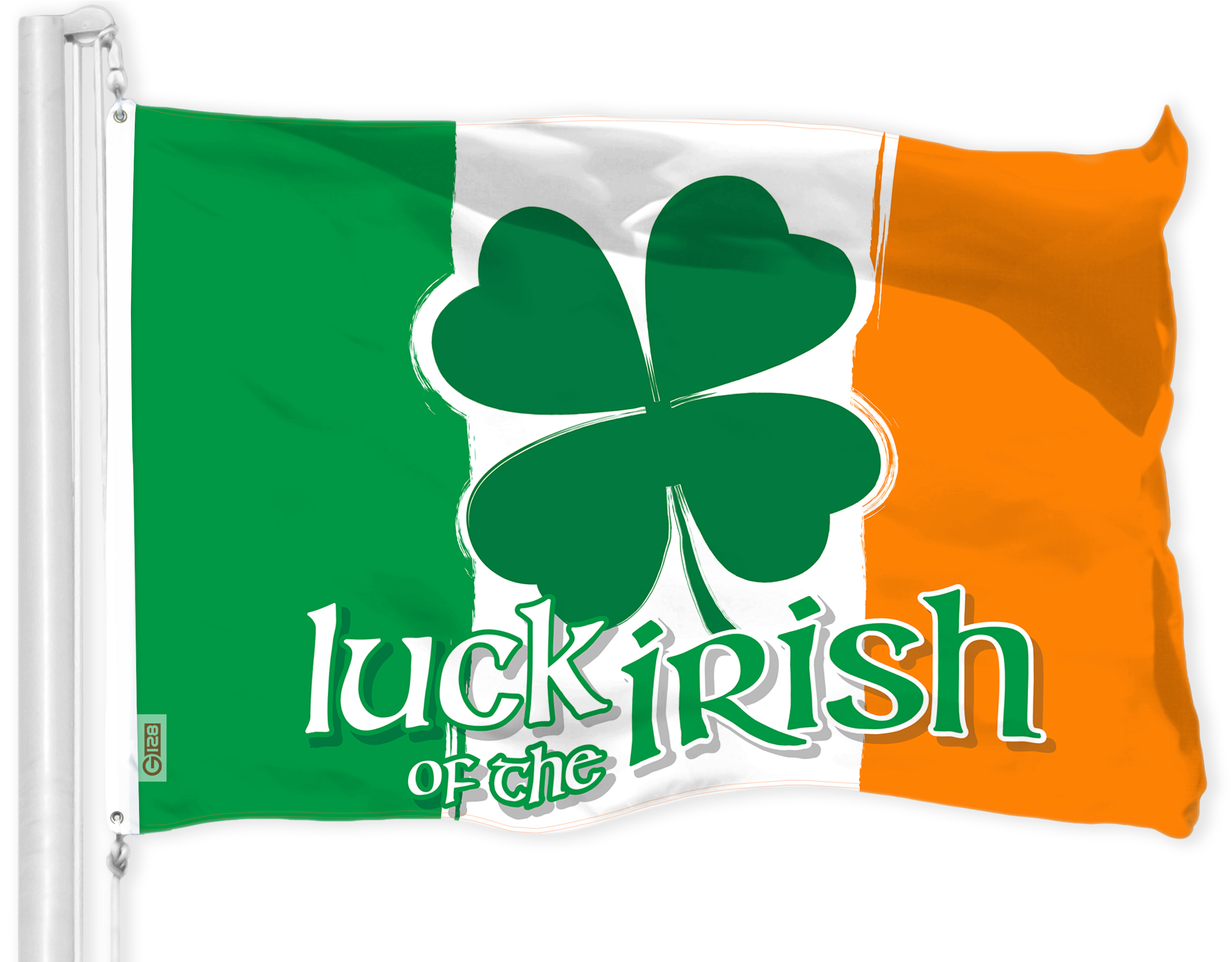 G128 Ireland Irish Luck of the Irish Flag | 3x5 Ft | LiteWeave Pro Series Printed 150D Polyester | Indoor/Outdoor, Vibrant Colors, Brass Grommets, Thicker and More Durable Than 100D Polyester