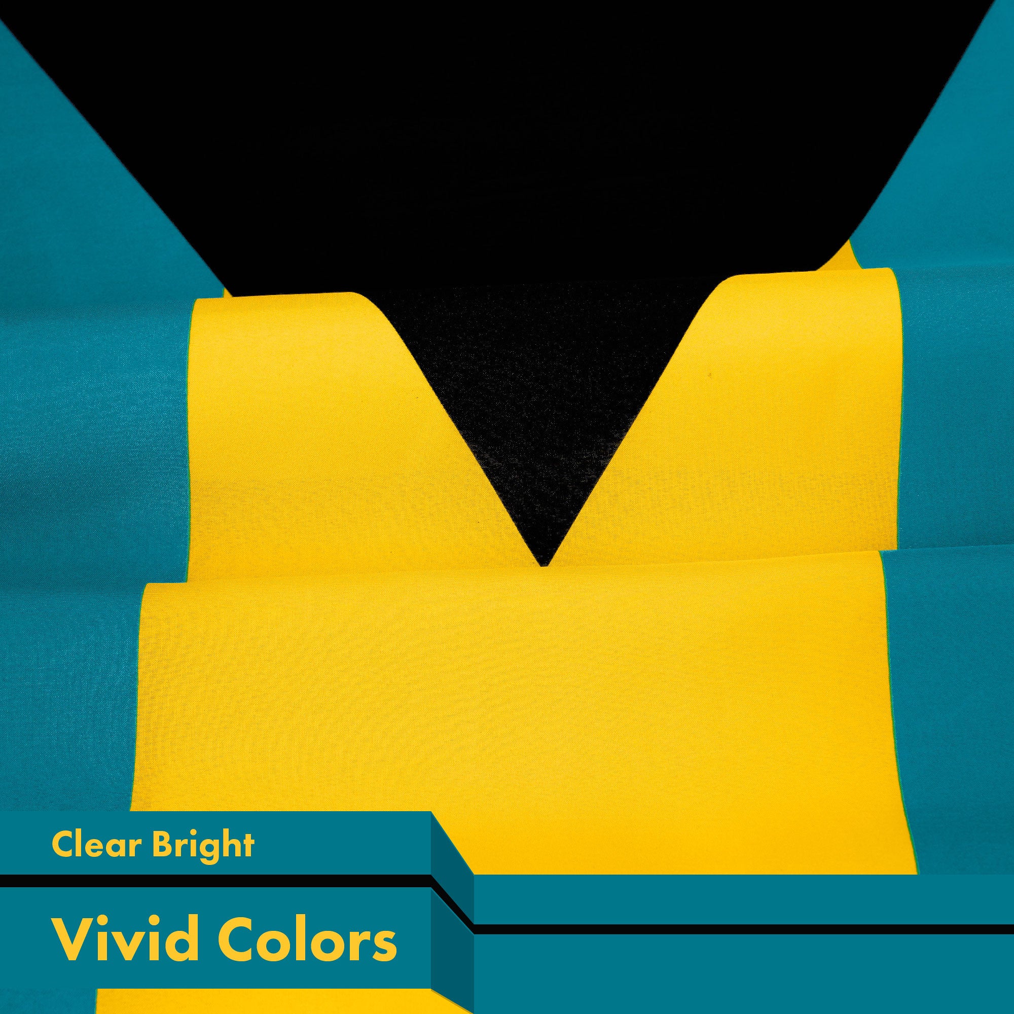 G128 Bahamas Bahamian Flag | 3x5 Ft | LiteWeave Pro Series Printed 150D Polyester | Country Flag, Indoor/Outdoor, Vibrant Colors, Brass Grommets, Thicker and More Durable Than 100D 75D Polyester