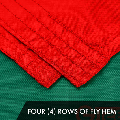 G128 Mexico Mexican Flag | 1x1.5 Ft | ToughWeave Series Embroidered 300D Polyester | Country Flag, Embroidered Design, Indoor/Outdoor, Brass Grommets