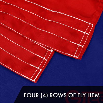 G128 Betsy Ross Flag | 5x8 Ft | ToughWeave Series Embroidered 300D Polyester | Historical Flag, Embroidered Design, Indoor/Outdoor, Brass Grommets