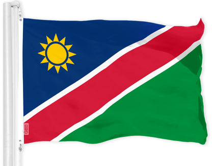 G128 Namibia Namibian Flag | 3x5 Ft | LiteWeave Pro Series Printed 150D Polyester | Country Flag, Indoor/Outdoor, Vibrant Colors, Brass Grommets, Thicker and More Durable Than 100D 75D Polyester