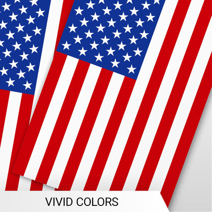 G128 American USA Bunting Banner | Flag 8.2 x 5.5 Inch, Full String 33 Feet | Printed 150D Polyester, Decorations For Bar, School, Festival Events Celebration
