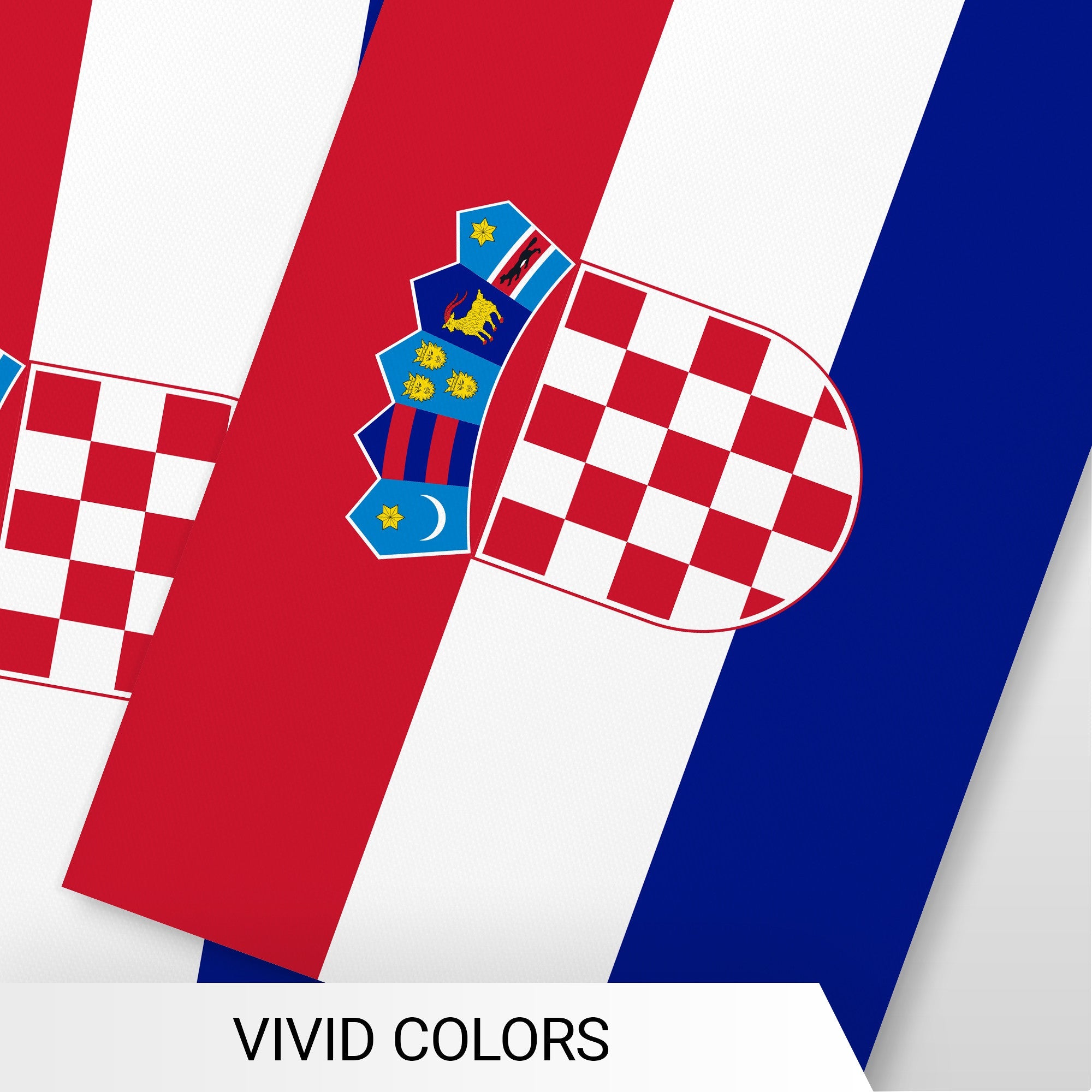 G128 Croatia Croatian Bunting Banner | Flag 8.2 x 5.5 Inch, Full String 33 Feet | Printed 150D Polyester, Decorations For Bar, School, Festival Events Celebration