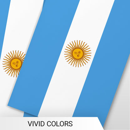 G128 Argentina Argentinian Bunting Banner | Flag 8.2 x 5.5 Inch, Full String 33 Feet | Printed 150D Polyester, Decorations For Bar, School, Festival Events Celebration
